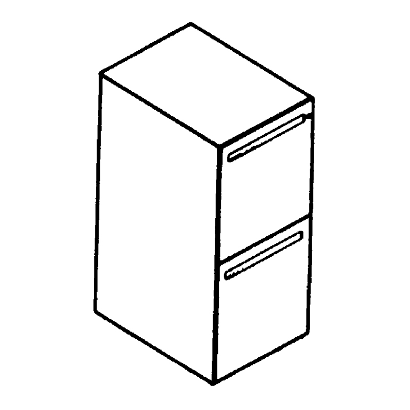 Fixed Pedestal with Proud Drawers – File/File