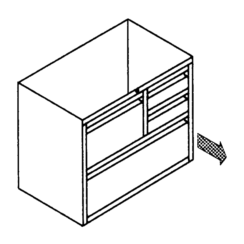 Lateral Filing Center Pedestals with Proud Drawers – Left Combo