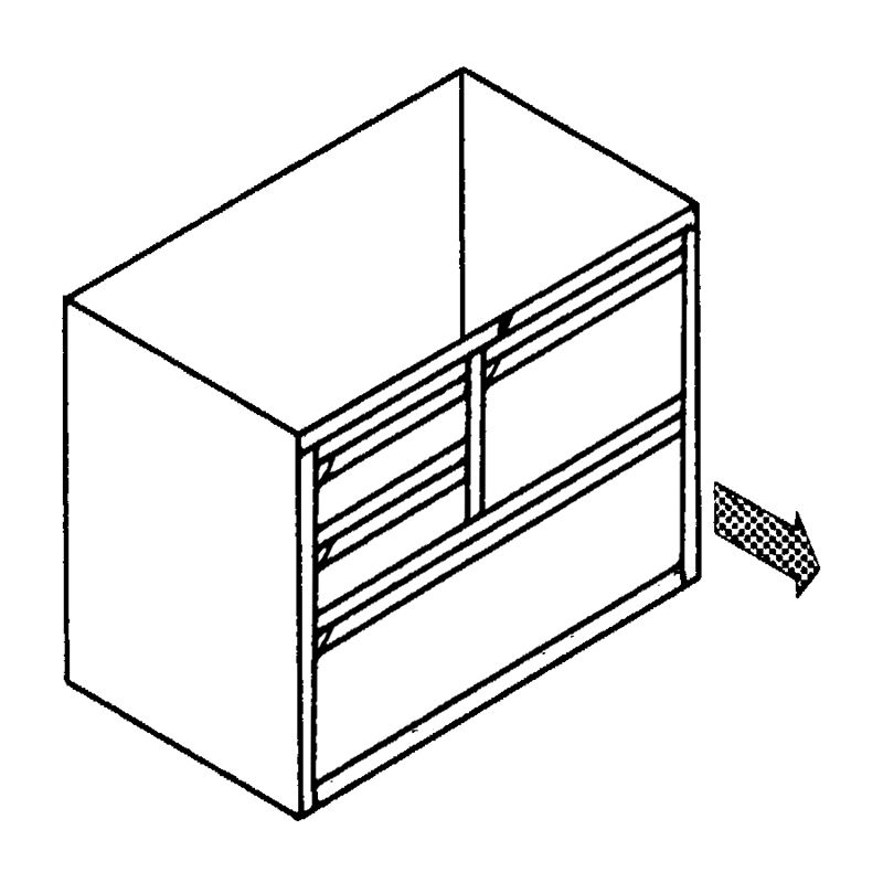 Lateral Filing Center Pedestals with Proud Drawers – Right Combo