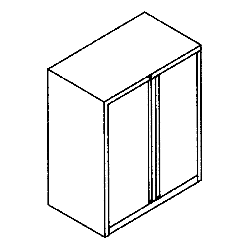 39 1/2″ Storage Cabinet with 2 Adjustable Shelves