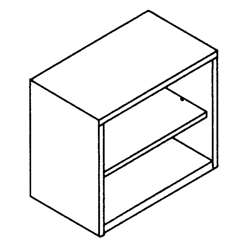 27 1/2″ Bookcase with 1 Adjustable Shelf